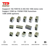 Conector RJ45 Vertical con Transformador Magnético Integrado, Conector Modular 8P8C para Montaje en PCB