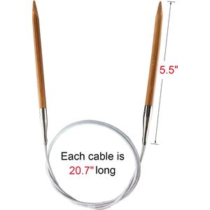 Aiguilles à tricoter circulaires en bambou indskill 5,5 mm (taille US 9) longueur 32 pouces, lisses, pour travaux manuels, nouvelles aiguilles circulaires pour tricoteurs urbains - Product Image 2