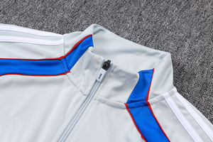 Veste de survêtement rétro à manches courtes et fermeture éclair intégrale pour l'automne-hiver, taille 25/26, pour les clubs européens, compétition de football - Product Image 3