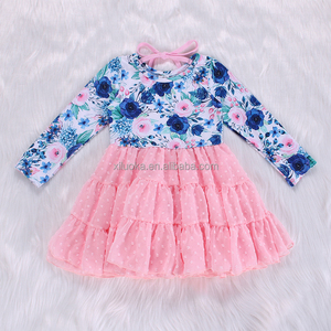 Happy Luoka OEM gran oferta Vestido de manga larga con estampado de flores para niña - Product Image 5