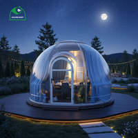 Nouvelle conception de dôme en polycarbonate pour hôtel, tente modulaire pliable préfabriquée, grand dôme en polycarbonate pour restaurant