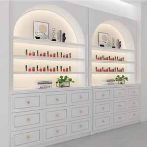 Vitrine de présentation de cosmétiques pour salon de beauté LE, armoire de présentation simple et moderne, vitrine de forme spéciale, présentoir pour soins de la peau, vernis à ongles - Product Image 3