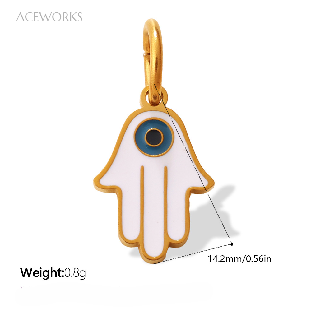 White Hamsa with Eye