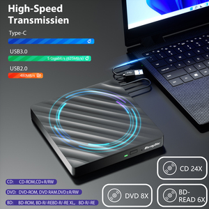 Đầu ghi ghi đĩa CD/<span class=keywords><strong>DVD</strong></span>/VCD đa chức năng cơ thể siêu mỏng USB3.0 loại C một dòng cắm và chạy - Product Image 4