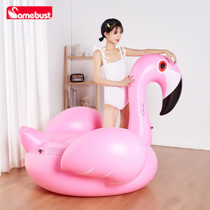 Samebust Pink Flamingo Inflatable Float PVC Water <b>Toy</b> For Pool Resort Outdoor Use - Product Image 2