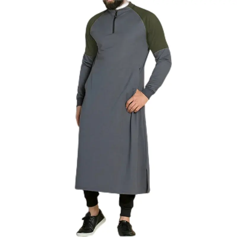 8066 Heren Jubba Thobe Arabische Islamitische Kleding Winter Moslim Midden Oosten Arab Abaya Dubai Lange Gewaden Traditionele Kaftan Top