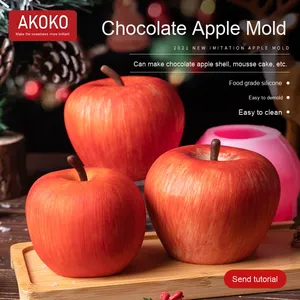 Noël Chocolat pomme Shell <span class=keywords><strong>Moule</strong></span> <span class=keywords><strong>Silicone</strong></span> Pâtisserie Mousse Gâteau Moules - Product Image 2