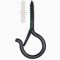 OEM Crochet à œillet de sécurité en acier inoxydable noir uni, robuste, fileté, avec loquet à ressort, pour suspension au plafond, pour balançoire, hamac, équipement de gym