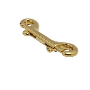 Custom Solid Brass High Polished Double-Ended Hanging Snap <b>Hook</b> Bronze Carabiner Keychain Bag Parts Accessories Portable - Product Image 4