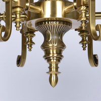 Lustre LED Classique en Laiton Doré Antique, Suspension Européenne en Verre Dépoli, Lampe Intérieure Personnalisée pour Hôtel et Salle à Manger, Garantie 2 Ans