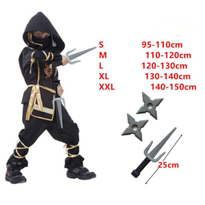 Macacão Infantil Atacado S-XXL para Meninos, Fantasia de Halloween com Calças Curtas Estilo Ninja e Chapéu para Apresentações de Verão e Inverno - Product Image 3