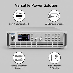 Système d'alimentation bidirectionnel programmable pour montage en rack 3U PBS 2300-150L (300V/150A/12kW) |   Testeur avancé de cycle de vie des batteries - Product Image 6