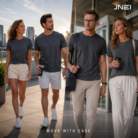 JNEI Özel Marka Erkekler İçin Isı Transfer Baskılı Tişört 150g Polyester UV Korumalı Hızlı Kuruyan Nefes Alabilen Tişört