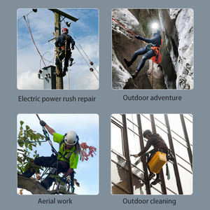 Harnais de sécurité en corde élastique d'escalade en plein air à haute altitude Protection complète du corps Ceinture de prévention des chutes en polyester durable - Product Image 5