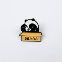 Broche Mignonne Trois Ours Animés, Badge Métallique Créatif pour Sac à Dos, Accessoires Décoratifs pour Enfants en Stock