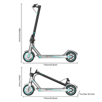 Trottinette électrique pliable 250W 25kmh 36V 10.5Ah 8.5 pouces pneu plein entrepôt UE E Scooter pour unisexe