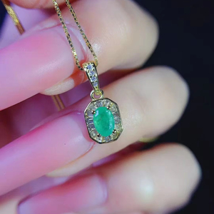 Bulk Wholesale Sterling Silver 925 <strong>Jewelry</strong> Natural <strong>Emerald</strong> Minimalist Women's Rings Pendant Wedding <strong>Jewelry</strong> <strong>Sets</strong> - Product Image 3