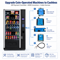 Kit de Adaptación para Máquinas Expendedoras Inteligentes con Pago sin Efectivo, Controlador de Pago por Código QR, Convertidor MDB RS232 485 y Arnés de Cables