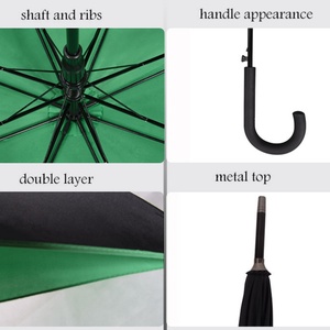 Custom Manual Windproof Unbreakable Straight <b>Umbrella</b> Wooden Handle 120cm Open Diameter Waterproof Metal Frame Logo Printing - Product Image 3