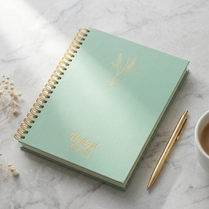 Agenda Personalizzata con Copertina Rigida e Spirale, Pianificatore di Budget a 12 Mesi, Registro delle Spese e del Budget Domestico - Product Image 4