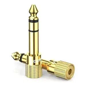 Adaptateur audio plaqué or Ugreen 20503 6,5 mm mâle vers 3,5 mm femelle, construction en alliage de zinc, connecteur enfichable pour écouteurs et - Product Image 1