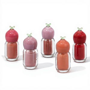 Private Label Natural Long Lasting <b>Lip</b> Plumping Vegan <b>Lip</b> <b>Gloss</b> Base with Black <b>Red</b> Heart Peach Buckle Sample Size Daily Makeup - Product Image 1