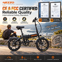 Vélo de montagne électrique pliable de 20 pouces pour adultes, moteur central, batterie au lithium 36V, cadre en acier à haute teneur en carbone, moteur sans balais, >60 km
