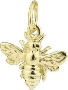 Collar de Abeja Diminuta en 3D de Oro Sólido de 18K, Colgante de Abeja <span class=keywords><strong>Reina</strong></span>, Colgante de <span class=keywords><strong>Abejorro</strong></span> (Solo Colgante, Oro Amarillo) - Product Image 6