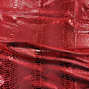 Tejido metálico con textura de piel de serpiente 3D Material elástico de poliéster con brillo brillante, adecuado para trajes de baño y mallas - Product Image 2