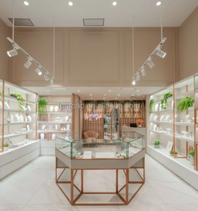 Vitrine à bijoux OEM d'usine Carpenter Family WS-134, armoire en verre trempé, vitrine moderne en verre avec éclairage LED - Product Image 3