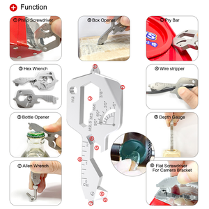 20 In 1 스마트 키 툴 혁신적인 가젯 병따개 판촉용 광고 배관공 커스텀 로고 열쇠고리 - Product Image 4