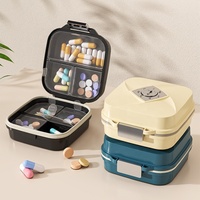 Nouvelle arrivée : Boîte à médicaments portable de voyage, organiseur de pilules pour 7 jours avec double couche et 7 compartiments pour une protection contre l'humidité