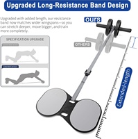Roue abdominale avec résistance réglable et rebond automatique, équipement d'entraînement détachable pour la musculation avec genouillère