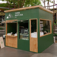 Kiosque modulaire en acier préfabriqué, résistant au feu, moderne, mobile, pour la vente de café, de thé au lait et de nourriture en extérieur