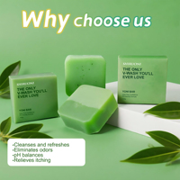 Savon intime pour femmes en gros, soin intime féminin, acide kojique, menthe, arbre à thé, pH équilibré, apaisant, nettoyant, savon intime Yoni