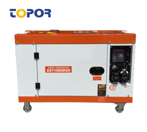 Topor 5kva 6KVA 8kva 10kVA Generador diésel silencioso Arranque remoto monofásico o trifásico con opción de generador de préstamo extendido - Product Image 1