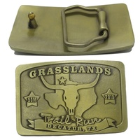 Boucle de ceinture personnalisée en alliage de zinc, plaquée nickel, écologique, avec impression sérigraphiée, en métal doré, style moderne antique, pour récompense de marathon