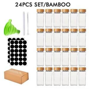 Quadratisches Gewürz glas 24-teiliges Set Pfeffer gewürz flasche 12-teiliges Set Glas gewürz glas 120ml - Product Image 3