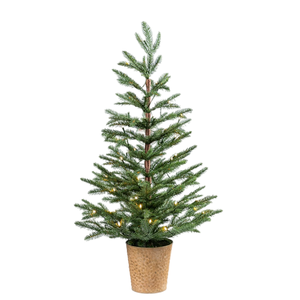 Alta calidad verde flocado nieve aguja Pino en maceta árbol de Navidad interior hogar decoraciones creativas Arbol De Navidad Arboles - Product Image 4