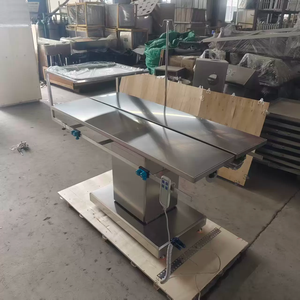 <b>Electric</b> Lifting V-Top Surgical <b>Table</b> Stainless Steel Hospital Operating <b>Table</b> with IV Pole and Tray - Product Image 5