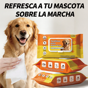 Toallitas para Mascotas 80 Piezas para Perros y Gatos con Aceite de Jojoba y Extracto de Miel - Product Image 6