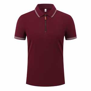 Polo de Algodón Piqué para Hombre, 210g, Verano, Casual de Negocios, Manga Corta, Cuello Camisero, Color Ámbar, Marrón, Borgoña, Champán, Blanco, Azul Rey - Product Image 2