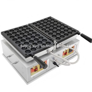 Machine à gaufres commerciale en acier inoxydable à 40 grilles, contrôle tactile, thermostat réglable - Équipement professionnel pour gaufres bulles style Hong Kong - Product Image 5