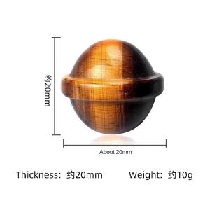 Piedra semipreciosa de cristal Natural tallada ecológica Mini planeta galaxia OVNI decoración cósmica tridimensional pequeña - Product Image 4