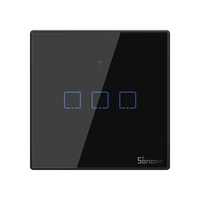 Pour SONOFF T3EU 3C TX 433 RF Wifi LED interrupteur intelligent mural avec écran tactile 3Gang télécommande sans fil domotique