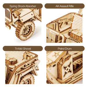 Kit d'auto-assemblage Robotime <span class=keywords><strong>Rokr</strong></span> certifié CPC ensemble MC701 modèle de voiture mécanique en <span class=keywords><strong>bois</strong></span> Puzzles 3D pour adultes - Product Image 3