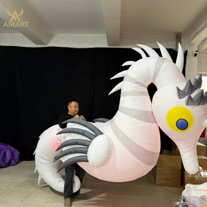 Costume de hippocampe gonflable géant personnalisé, décoration animale, accessoire avec lumière LED pour aquarium/fête/événement, affichage publicitaire - Product Image 5