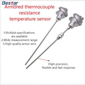 Sensor de Temperatura Bestar 4-20mA Transmissor de Temperatura Blindado Tipo K Sonda de Alta Temperatura Termômetros de Resistência de Platina - Product Image 6