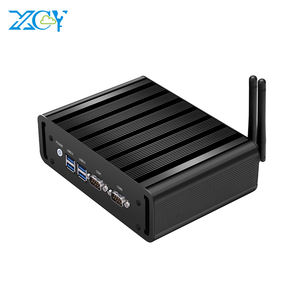 كمبيوتر صناعي صغير بدون مروحة XCY مع معالج إنتل كور i7 5500U ومنفذي شبكة جيجابت إيثرنت ومنفذ RS232 COM ومنفذ VGA عالي الدقة للمكاتب - Product Image 1