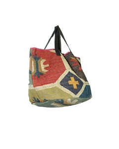Bolso Tote Indio Geométrico Hecho a Mano, Precio al por Mayor, para Mujer, de Algodón Grueso, con Correa de Cuero, Estilo Vintage, Bolso de Hombro Tipo Clutch - Product Image 4